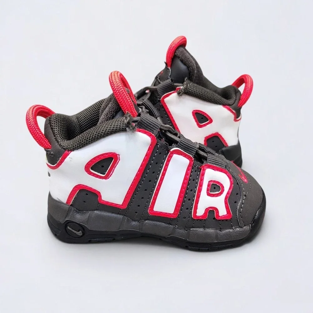 Nike Air More Uptempo Toddler Size 4C Shoes Sneakers Gray Ash White DH9722-200